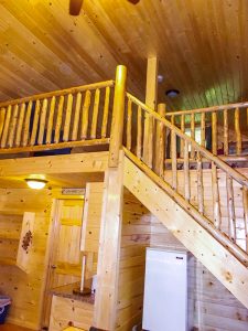 Cedar Point Eagles Nest loft and stairs