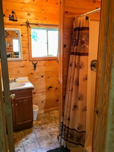 Cedar Point Resort Moose Lodge full bathroom