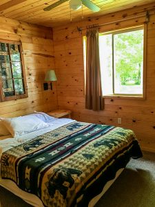 Cedar Point Resort Moose Lodge queen bedroom