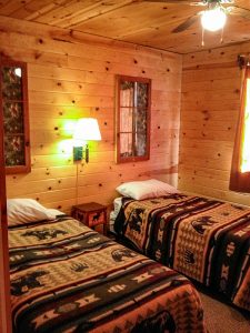 Cedar Point Resort Moose Lodge twin bedroom