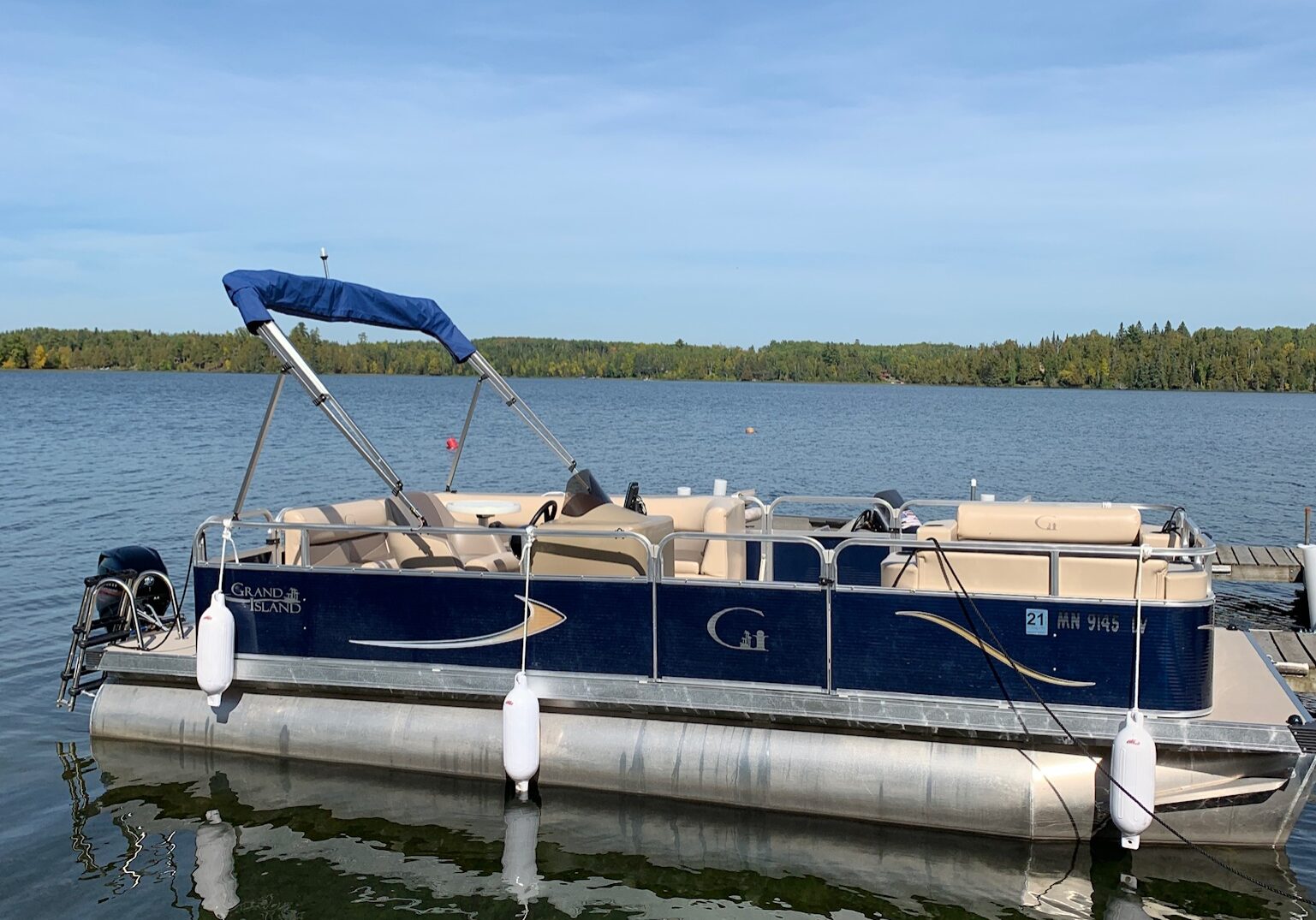 pontoon on the lake